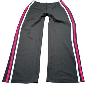 Y2K Rare Workout GW Sport Track Pants Side Stripe Wide Leg Made in USA M